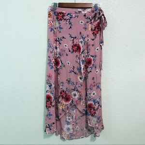 & harmony wrap maxi skirt floral high low boho